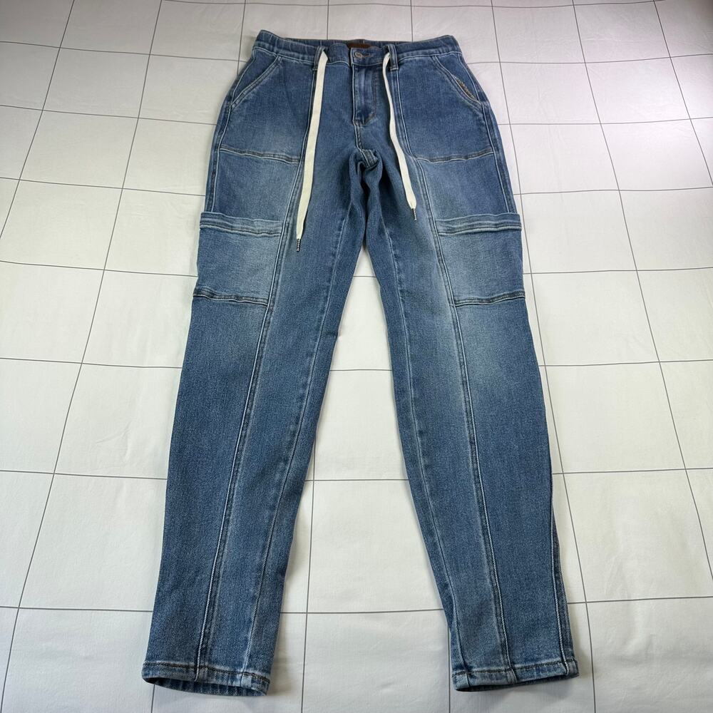 Judy Blue Jeans Womens 27 Jogger Fit Medium Wash Pockets Casual Stretch Denim